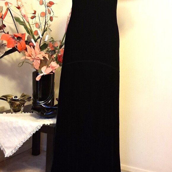 Vintage NWOT Kensie Women’s Elegant Black Short Sleeve Maxi Dress Size S - Picture 5 of 10